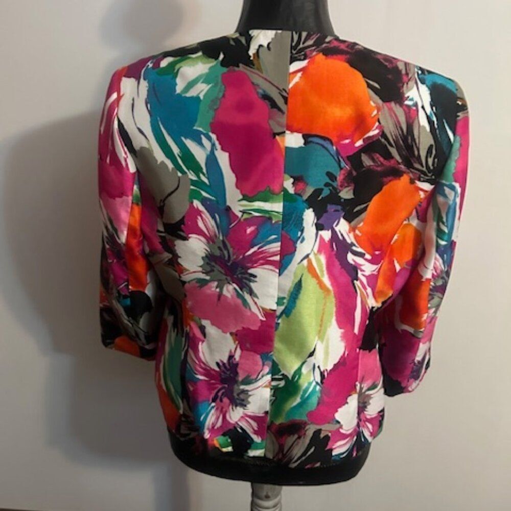 Kasper Multi-Color Open Blazer, Size 12 - image 3